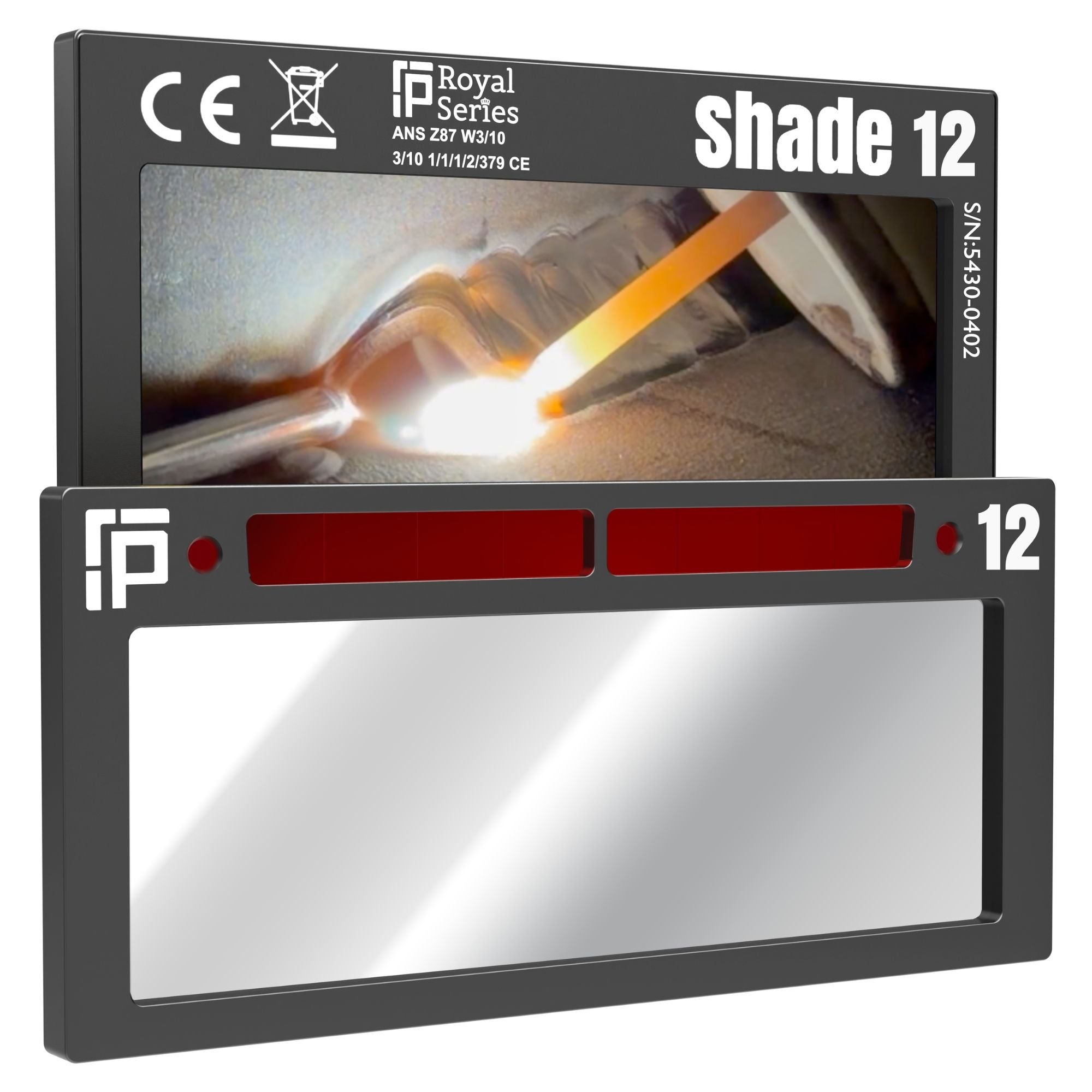 The Prince Single 2.0 - 20A TIG RATED Silver Auto Darkening Lens | Single Shade The King Single 2.0 Ridge Products Welding