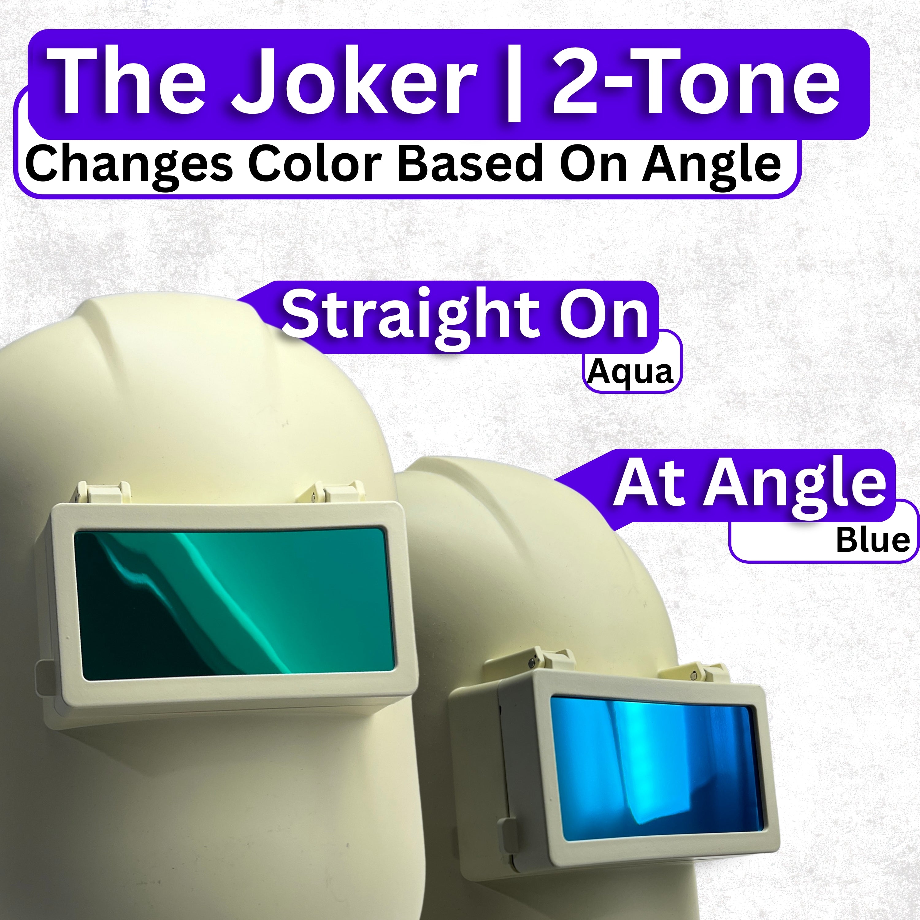 The Joker 2-Tone | Aqua / Blue Fixed Passive Lens Ridge Products Welding
