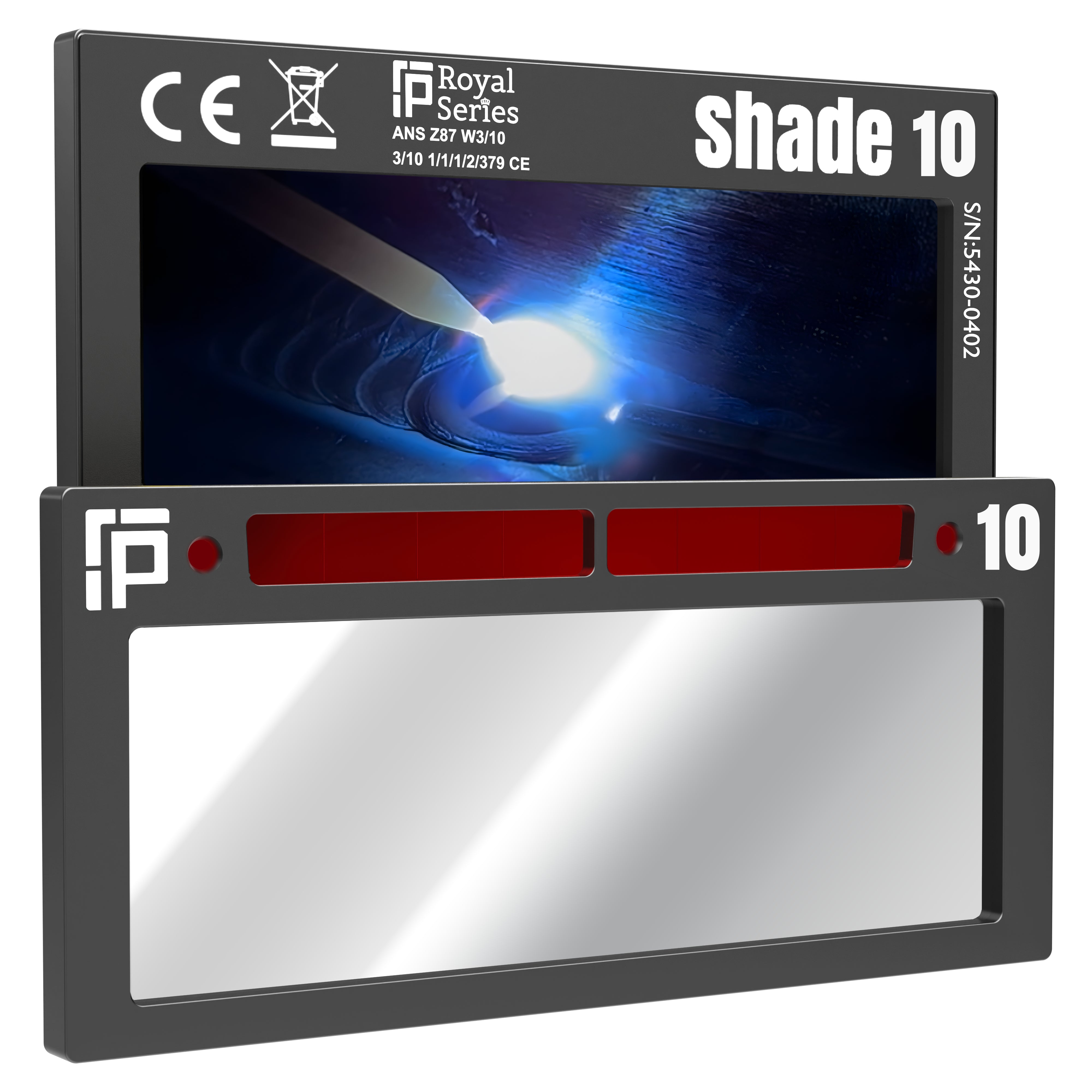 shade 10 welding goggles The Duke Single 2.0 - 20A TIG RATED Red Auto Darkening Lens