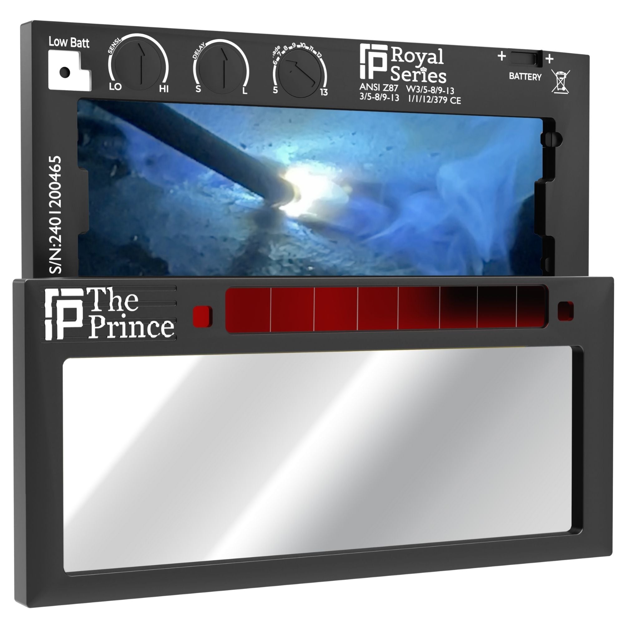 The Prince Adjustable 1.0 - NOT FOR TIG -Silver Adjustable Auto Darkening Welding Lens The Prince Adjustable Ridge Products