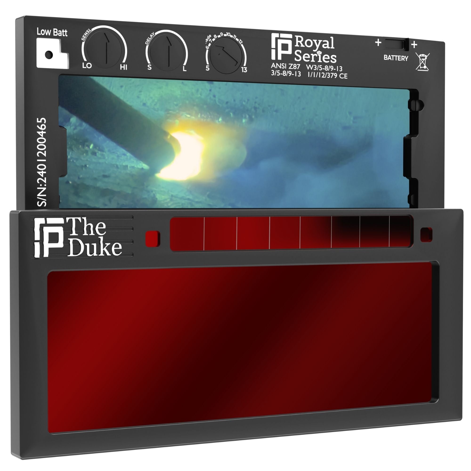 The Duke Adjustable 1.0 - NOT FOR TIG - Red Adjustable Auto Darkening Welding Lens The Duke Adjustable Ridge Products