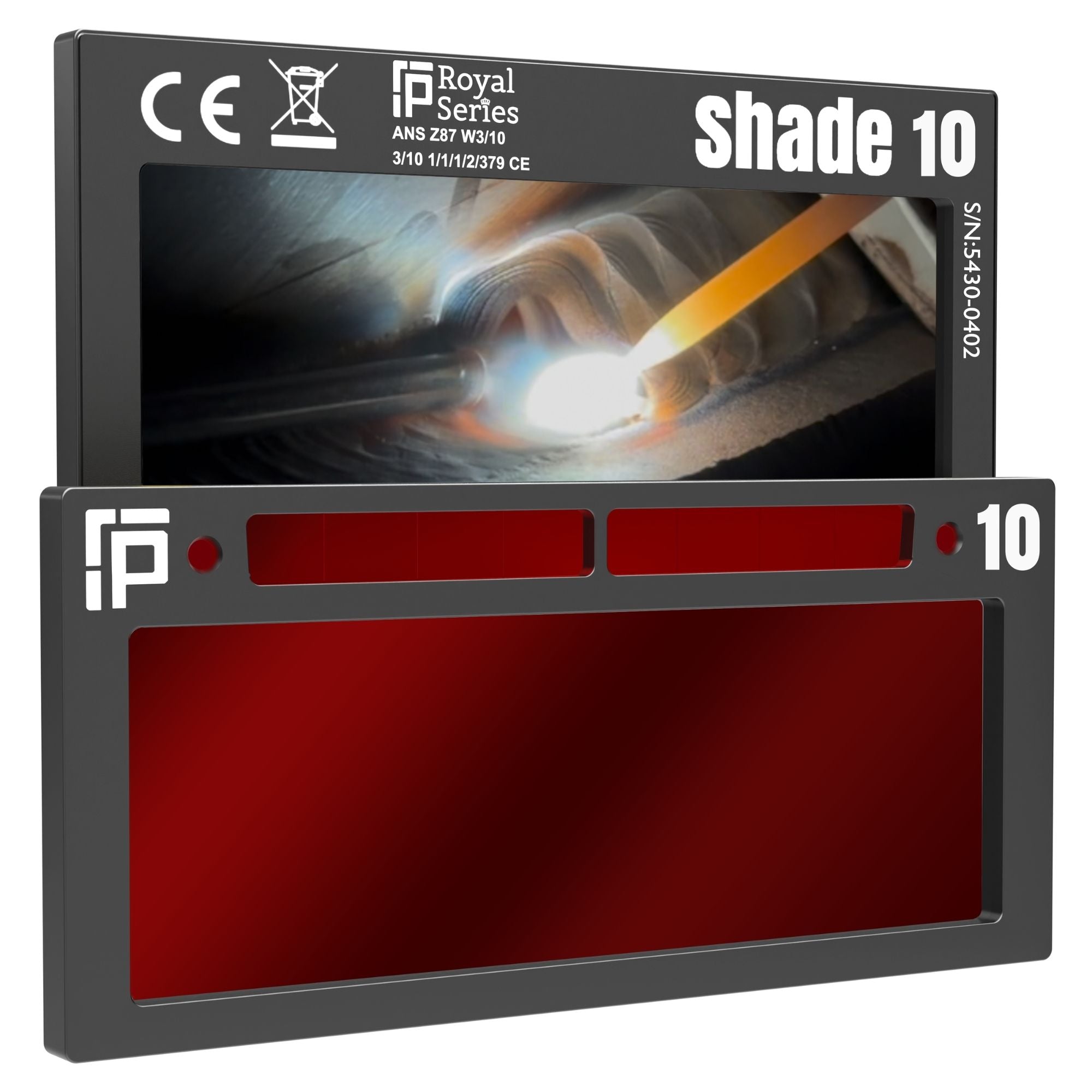 The Duke Single 2.0 - 20A TIG RATED Red Auto Darkening Lens | Single Shade The King Single 2.0 Ridge Products Welding