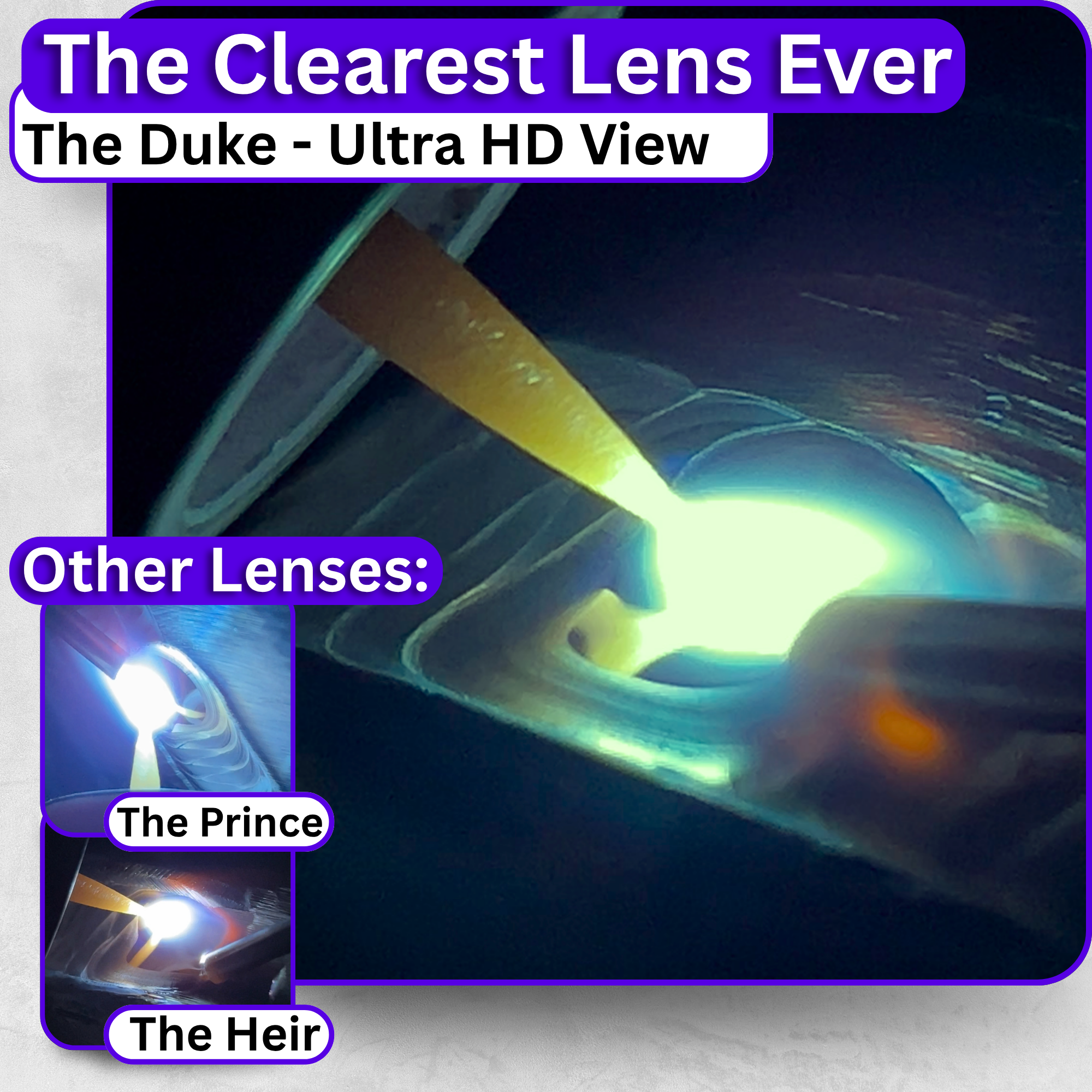 The Duke Adjustable - Red Adjustable Auto Darkening Welding Lens The Duke Adjustable Ridge Products