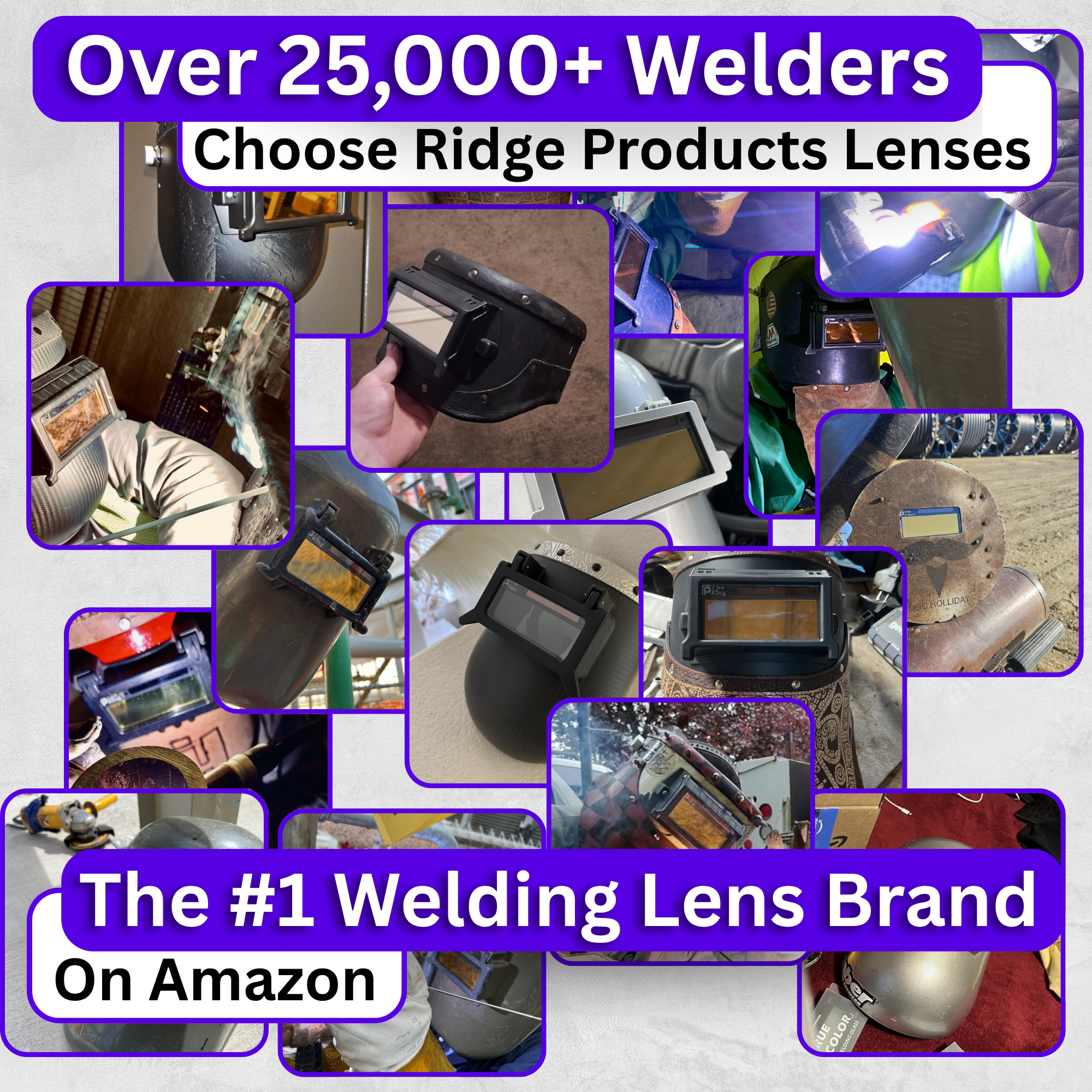 The Duke Adjustable - Red Adjustable Auto Darkening Welding Lens The Duke Adjustable Ridge Products
