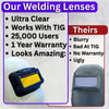 The King Single 2.0 - 20A TIG RATED Gold Auto Darkening Lens | Single Shade The King Single 2.0 Ridge Products Welding