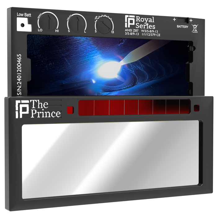The Prince Adjustable 1.0 - NOT FOR TIG -Silver Adjustable Auto Darkening Welding Lens The Prince Adjustable Ridge Products