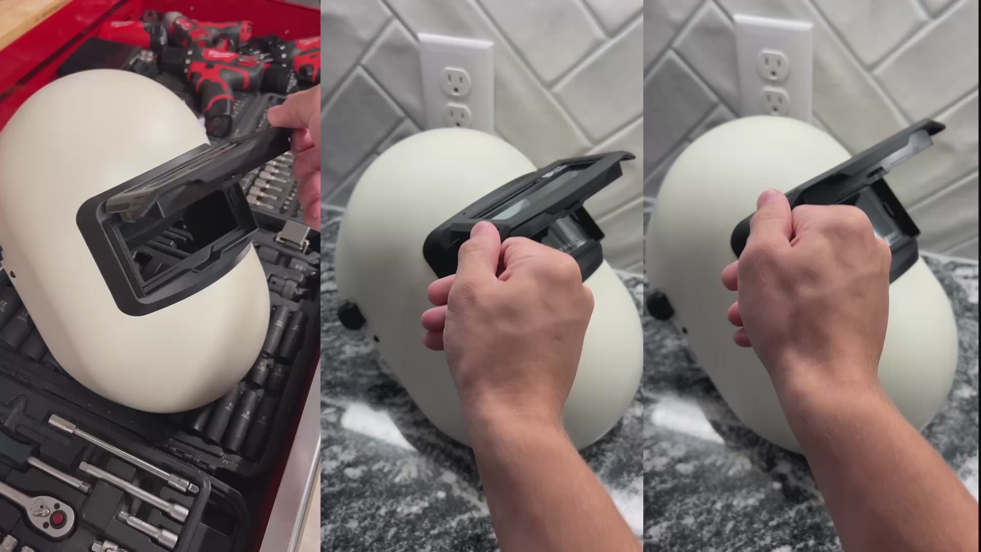 The Heir Adjustable 2.0 - 20A TIG RATED Blue Auto Darkening Lens | Adjustable Shade